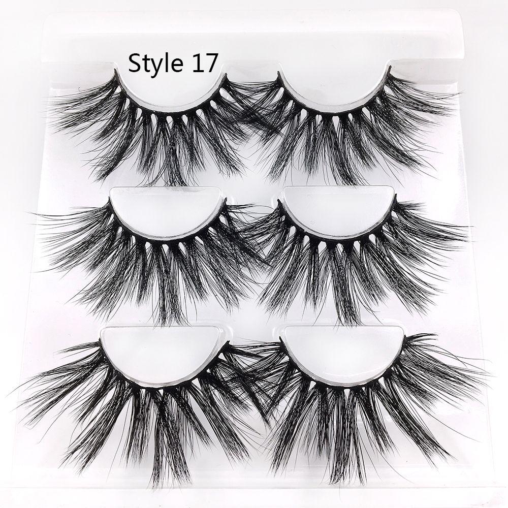 Thick Long Wispy Cross Handmade False Eyelashes 3D Soft Mink Hair Eyelashes Extension 25mm Lashes