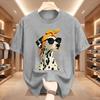 Ladies Dog Graphic T Shirts Unisex Summer Cotton Short Sleeve Printed Tshirt Streetwear Crew Neck T Shirts Unisexs Clothing Tops