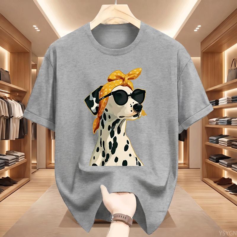 Ladies Dog Graphic T Shirts Unisex Summer Cotton Short Sleeve Printed Tshirt Streetwear Crew Neck T Shirts Unisexs Clothing Tops