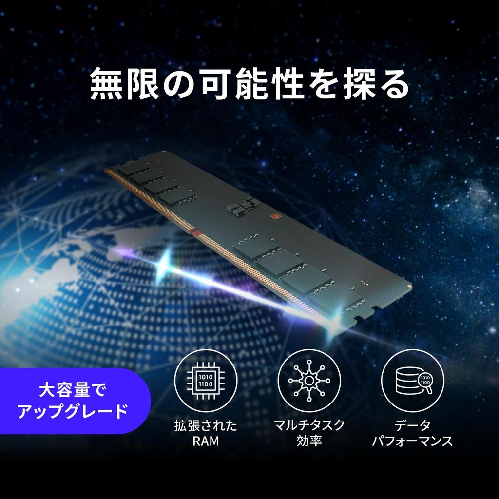 MMOMENT DDR5 32 ГБ x 2 комплект дисков 4800 МГц память для настольного ПК (64GB) ПК5-38400 (CL40/1.1V/288-контактный)