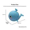 Kids Bath Toys Soft Water Absorbent Sponge Whale Squeezable Stress Relief Toy for Toddlers Bathtub Time Fun