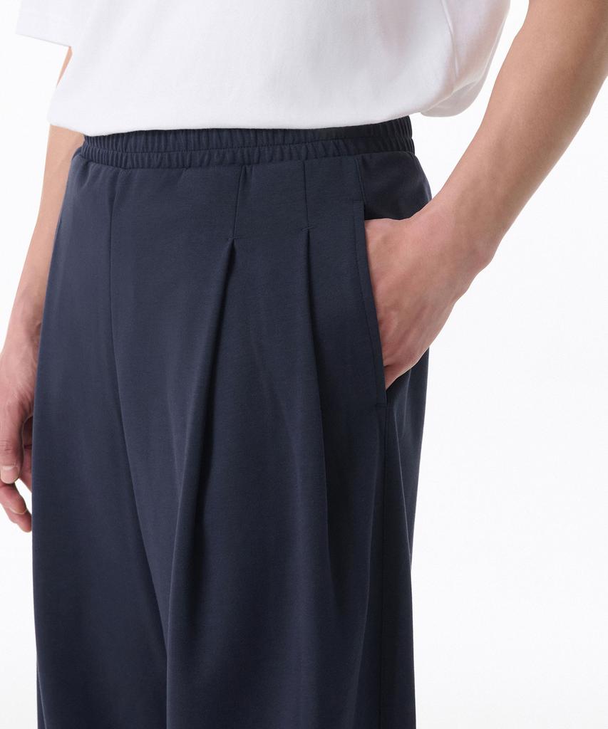 MUSINSA STANDARD [Cooltandard] Two-Tuck Wide Lounge Sweatpants [Navy]