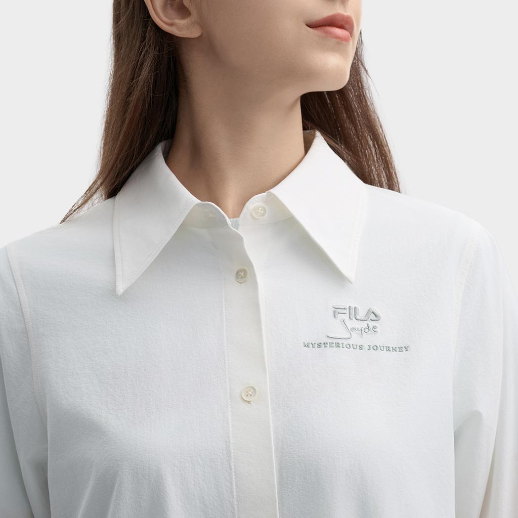 New FILA Shirts Women's Cloud White F11W438404FWT