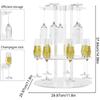 Подставка для коктейлей в виде дерева, двухъярусная стойка для бокалов с 12 отделениями, круглая акриловая плавающая башня для бокалов шампанского для вечеринки.