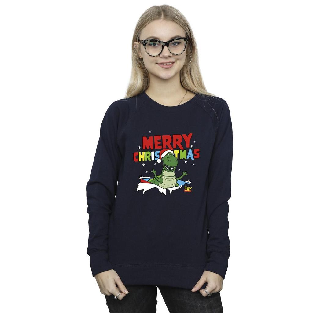 Disney Womens/Ladies Toy Story Rex Christmas Burst Sweatshirt