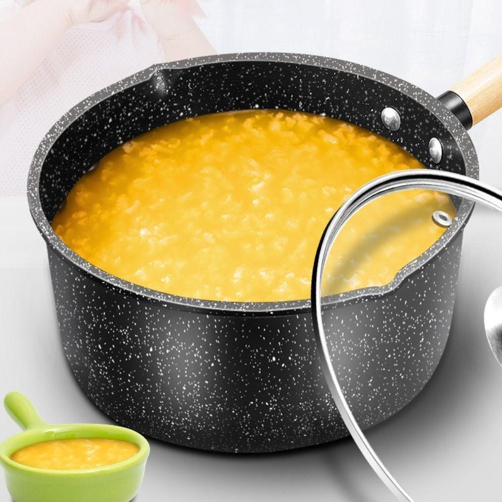 Японская кастрюля с деревянной ручкой, антипригарная, для супа, домашняя, для лапши, для общежития