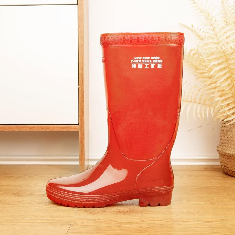 Мужские высокие дождевые ботинки Golden Elephant без внутренней подкладки, длинные водонепроницаемые ботинки, резиновые сапоги без сетки, цвет черный чай, цена от производителя, нескользящие