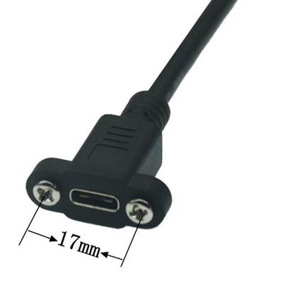 Удлинительный кабель USB 3.1 Type-C «папа-мама» с гайкой и ушком