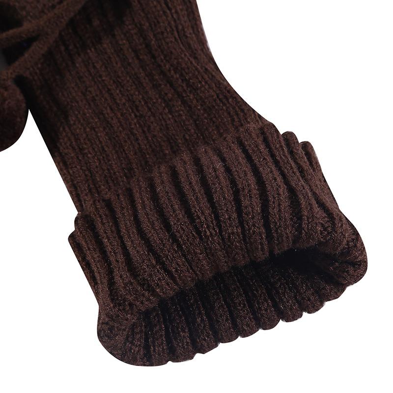 Women Girls Fashion Knitted Leg Warmers Cable Knit Footless Boot Socks Winter Kawaii Leg Sleeves with Balls