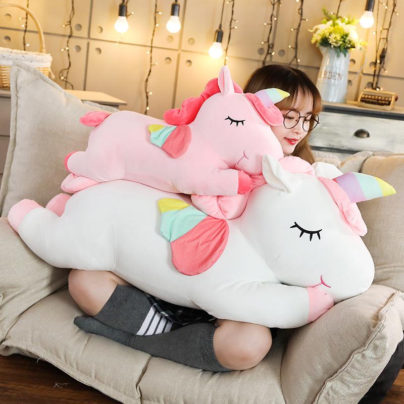 Giant Unicorn Plush Toy Soft Stuffed Unicorn Soft Dolls Animal Horse Toys for Children Girl Pillow Birthday Gifts