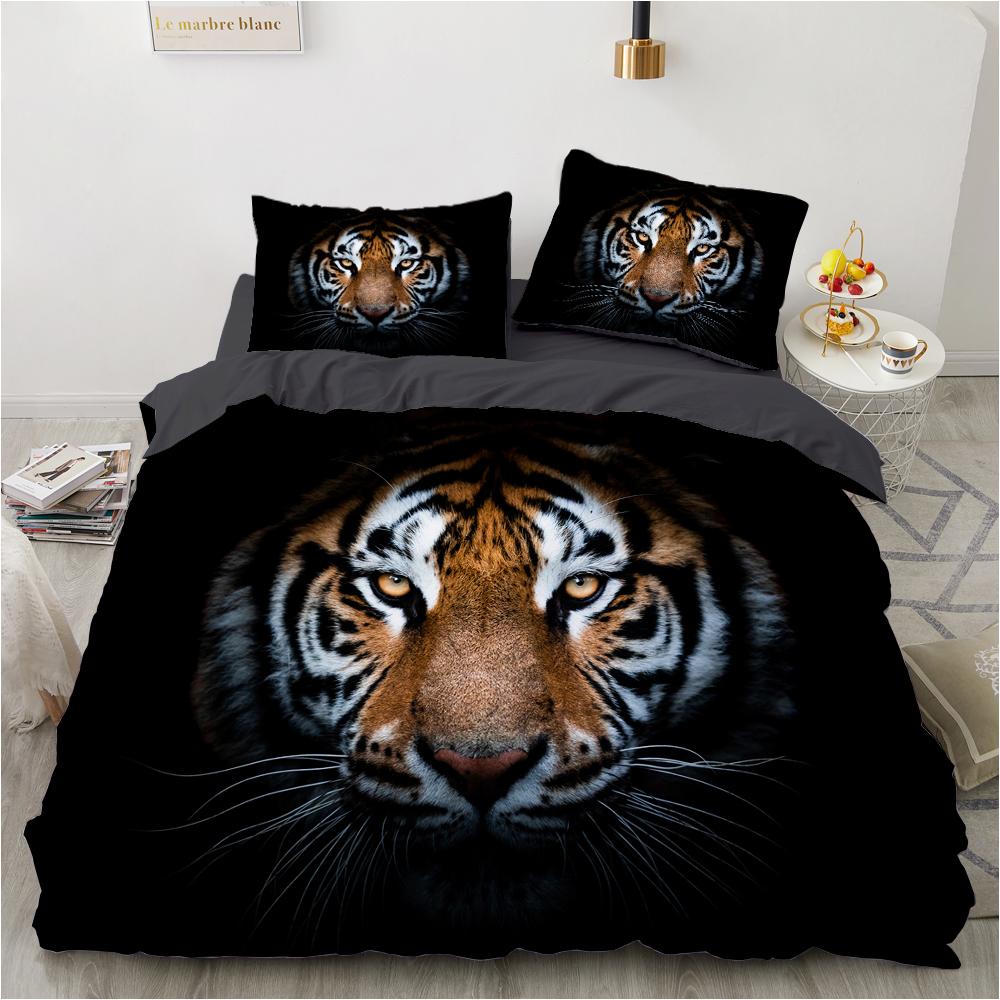 Horse Dog King Queen Bedding Set 3D Printed Animals Adult Kids Gift Duvet Cover Wildlife Quilt Cover Polyester Comforter Cover