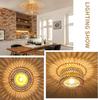 KY LEE Pendant Hemp Japanese Single E26 LED Simple Ceiling Shade Light for Living Hook Ceiling Mount Light, Rope, Style, Nordic, Stylish, Light,