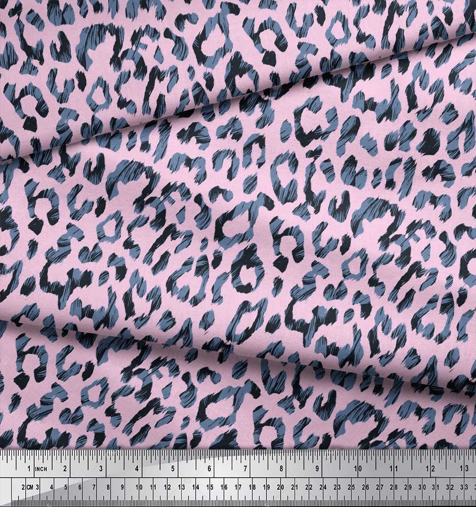 Soimoi Японская креп-сатиновая ткань с леопардовым принтом из кожи животного, ткань для рукоделия по метрам, 42 дюйма