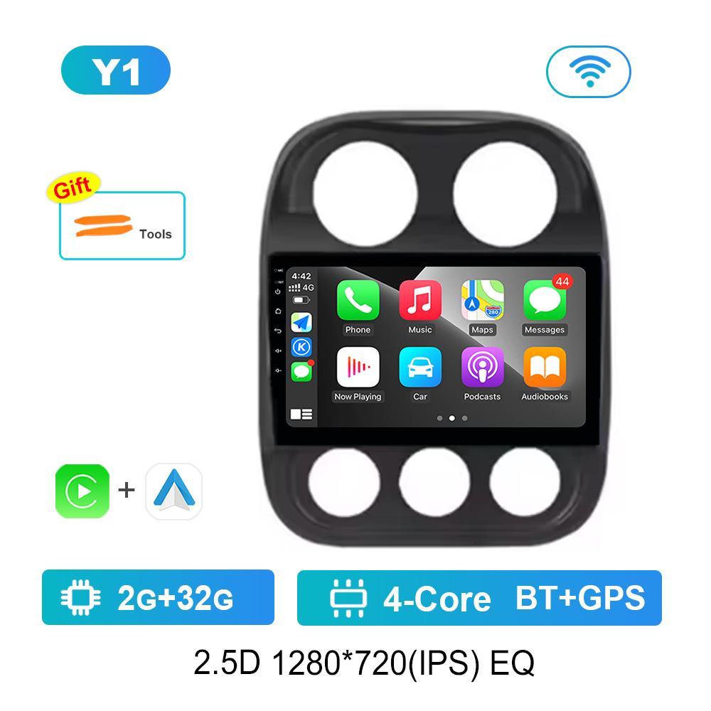 Для Jeep Compass Patriot 2011 - 2017 Автомагнитола Мультимедийный плеер ОС Android GPS Навигация 4G Carplay WiFi Автоинструменты Вентилятор охлаждения