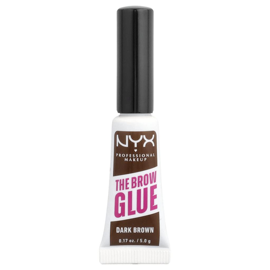 NYX PROFESSIONAL MAKEUP Клей для бровей, мгновенный стайлер для бровей, 04 Темно-коричневый, 5 г (0,17 унции)