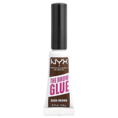 NYX Professional Makeup, The Brow Glue, Мгновенный стайлер для бровей, 04 Темно-коричневый, 5 г (0,17 унции)