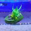 Aquarium Rock Cave Floating Decoration, Realistic Moss Ornament with Goldfish Tank Landscaping Cave, Fish Hideout Shelter for Betta Guppy Shrimp