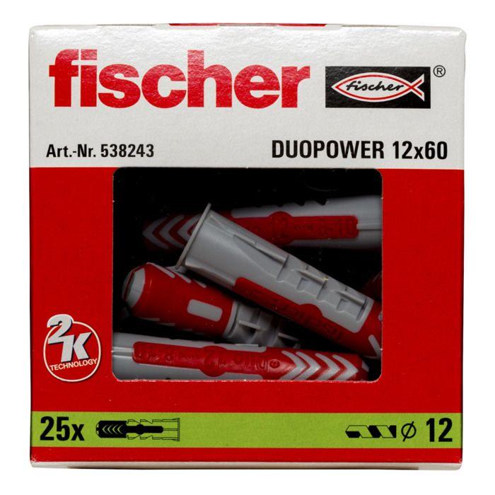 Дюбели двухкомпонентные DuoPower 12X60 коробка 25 штук - FISCHER - 538243