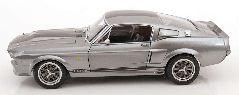 FREESTYLE KK Scale 1/12 Scale Ford Mustang Shelby GT500 Eleanor 1967 Gray Metallic/Black Finished Model (KKDC120171)