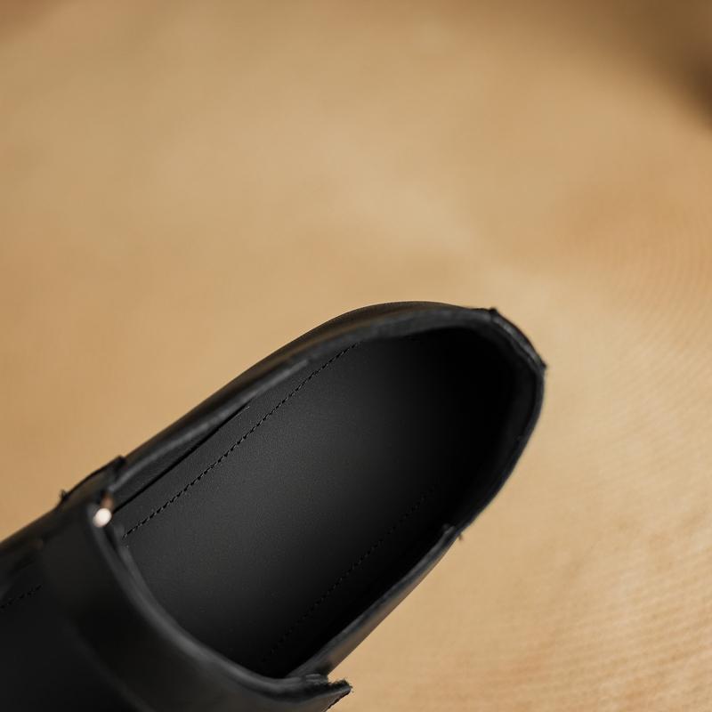 Модные женские новые туфли из овчины на весну и осень с круглым носком, мягкие и удобные, с металлической пряжкой на ремне, на низком каблуке, Мэри Джейн, одинарные туфли