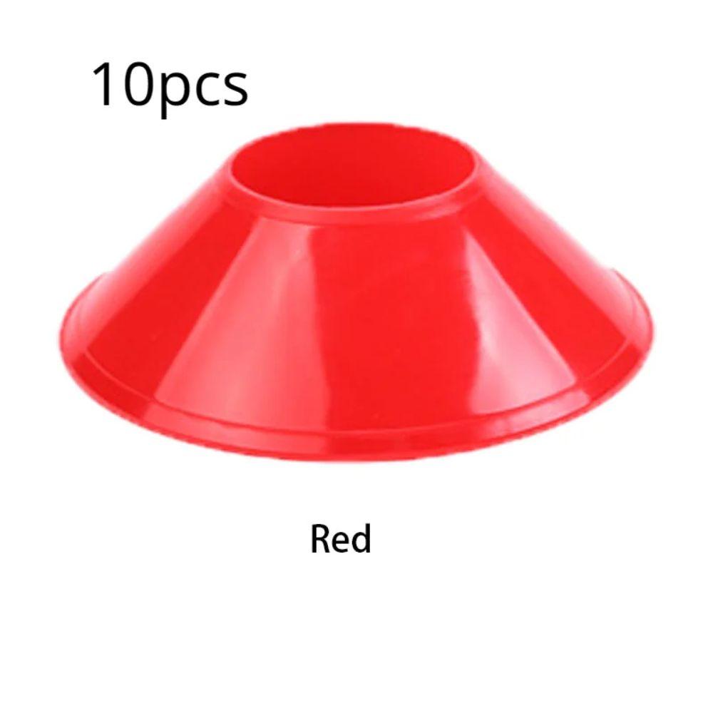 10pcs Disc Cone Set Soccer Training Sign Discs PE Pressure Resistant Cones Marker  Outdoor Training