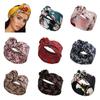 Проволочные повязки на голову с цветочным принтом, тканевая повязка на голову, головной убор высокого качества для девочек