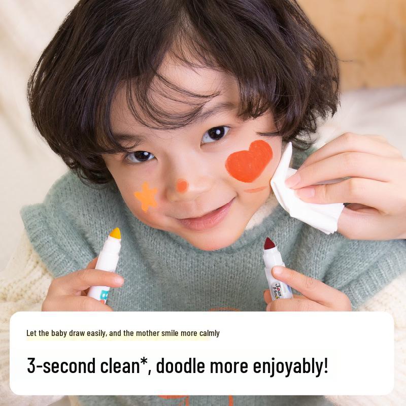 Набор детских смываемых акварельных фломастеров и мелков Meile