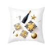 Platinum Christmas Pillow Cover New Peach Skin Printed Holiday Pillow Home Cushion