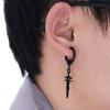 Серьги-кресты из нержавеющей стали, каффы, корейские пусеты, мужские клипсы, серьги-клипсы