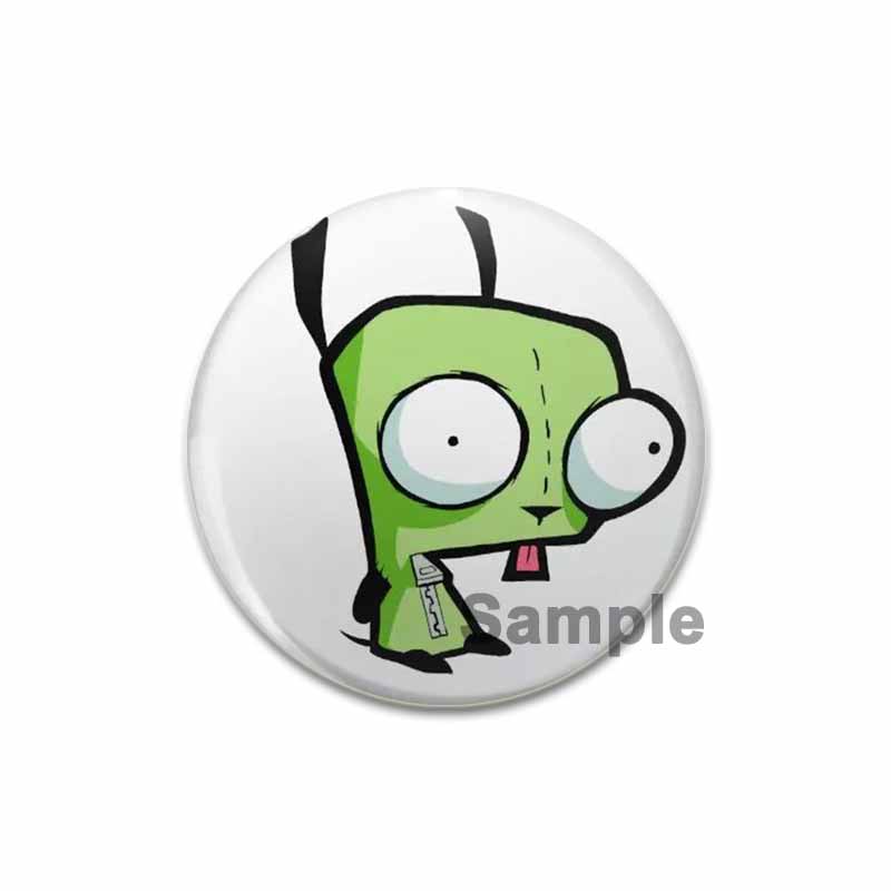 32/44/58 мм милые значки аниме-сериала забавный значок кота енота интересные мультяшные животные броши рюкзак одежда подарок аксессуар