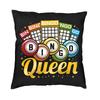 Nordic Style Bingo Queen Bingo Player Paper Game Cushion Covers xcm Velvet Pillow Case Car Square Pillowcase Home Decorative