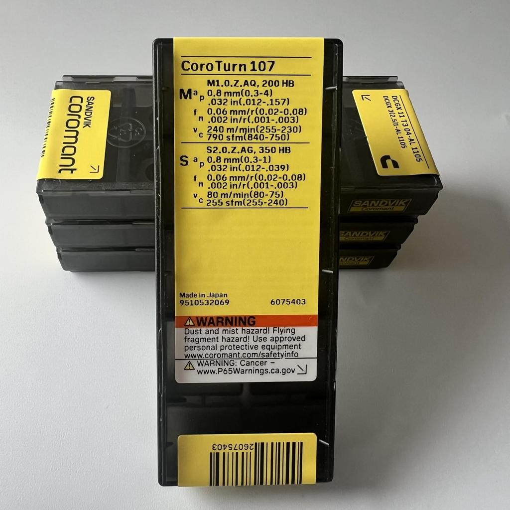 Sandvik / DCGX11T304-AL 1105 / Оригинальные шведские твердосплавные пластины 10 шт.