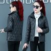 Women's Autumn and Winter Short Warm Jacket Lined Cotton Casual Warm Jacket Loose Comfortable Standing Collar Warm Jacket