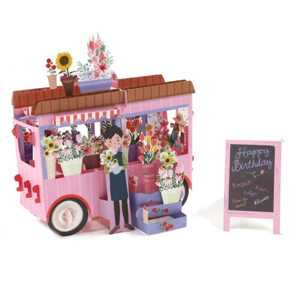 Креативная бумажная 3D открытка с поп-ап элементом, 3D дизайн, романтический стиль, любовная открытка, поздравительная открытка, День матери