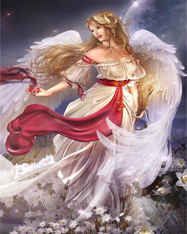 5D DIY Алмазная картина «Эльфы и ангелы», Новое поступление, Алмазная вышивка, цветок, вышивка крестиком, Алмазная мозаика, украшение для дома
