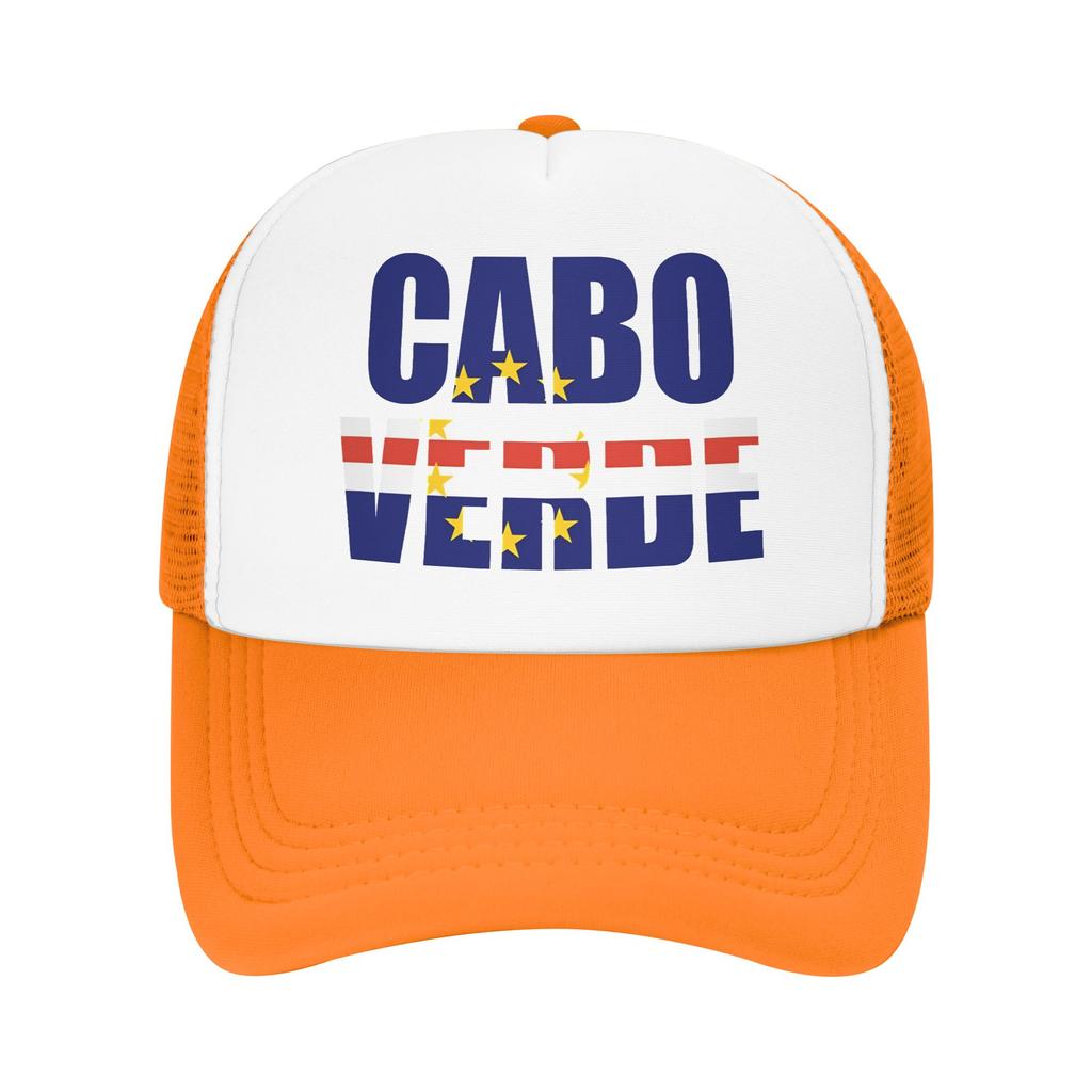 Cabo Verde Flag Mesh Sun Hats Unisex Women Print Trucker Hat Spring Street Style Outdoor Sports Adjustable Snapback Cap