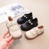 New Spring Autumn Girls Princess Shoes Soft Sole Pearl Decor Knit Casual Flats