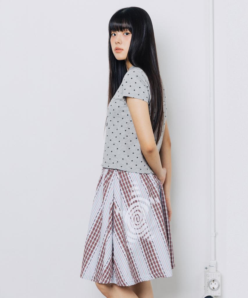 Web House Check Twister Star Skirt - Striped Red