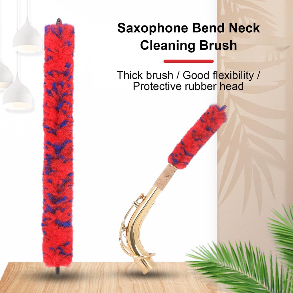11-дюймовый саксофон изогнутая шейка чистящий стержень саксофон чистящее средство чистящая щетка щетка для пыли для обслуживания внутренней трубки инструмент