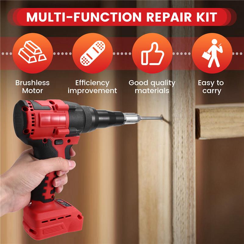 AD23-Cordless Rivet Gun Brushless 4.8Mm Rivet Nut Gun Automatic Riveting Tool For 18V 20V Battery (No Battery)