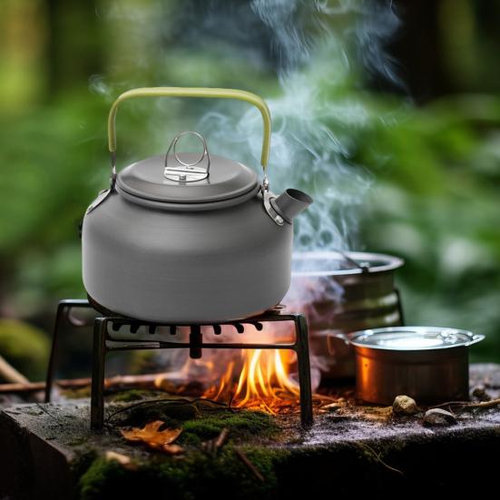 Чайник для кемпинга из алюминиевого сплава объемом 0,8/1,1/1,2 л, портативный, легкий, большой емкости, для путешествий, походов, пикников, кофеварка, чайник для чая