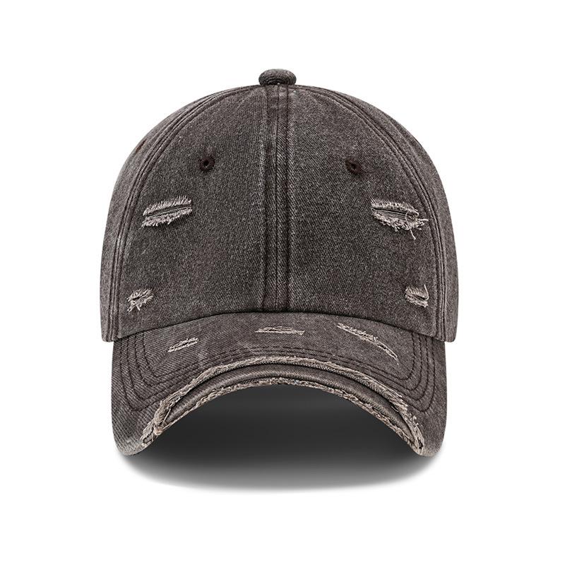 Hat tongue hole washed cotton hat logo retro old cap men's outdoor light board sunshade baseball cap