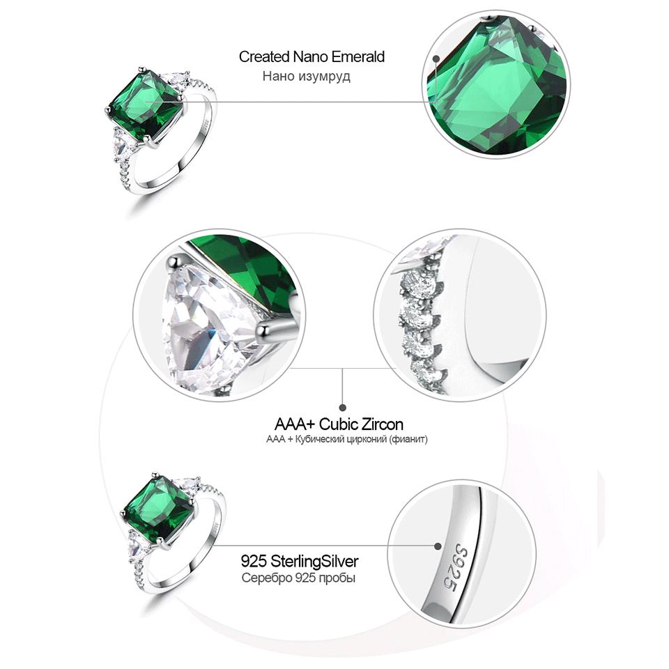 Кольцо UMCHO, с камнем изумрудного цвета