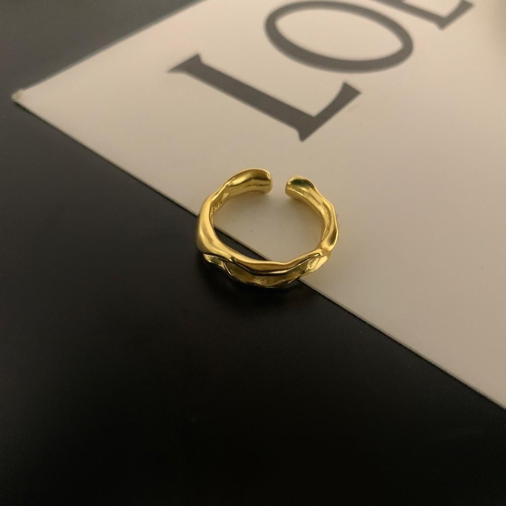 Trendy Minimalist Korean Geometric Wave Ring In 925 Silver For Womens Jewelry