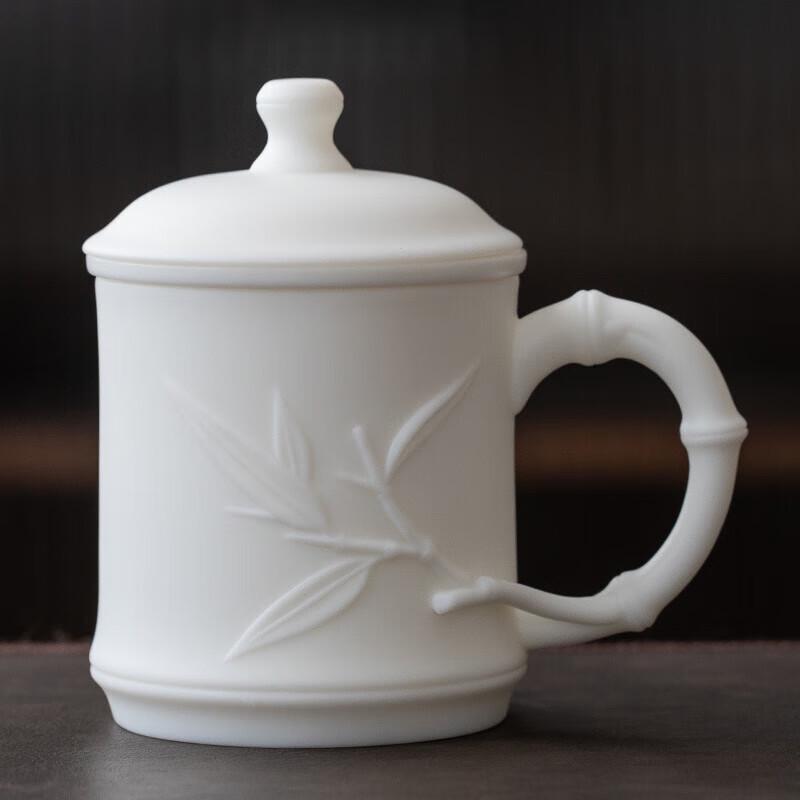 Набор чашек для заваривания чая из чистого белого бамбука с тиснением