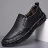 2022 Men's Casual Handmade Leather Shoes - Soft Sole, Spring/Autumn, Middle-Aged Dad Style (Model 5216)