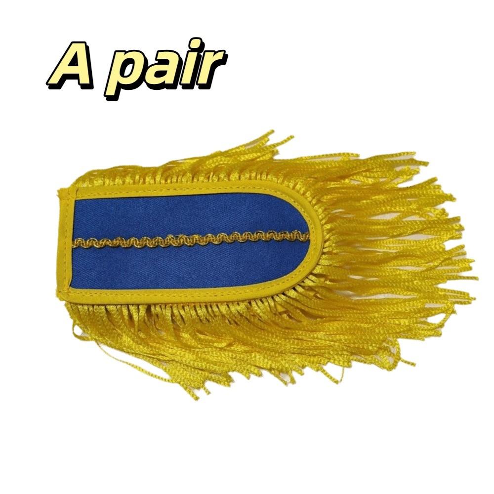 Smooth Satin Fabric Tassel Epaulettes Shoulder Ornaments Choir Performance