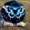 1PC Butterfly Night Automatic Open/Close Umbrella with Windproof, 8-Rib Sturdy Canopy, Durable Ribs, Fashionable Design, Outdoor Accessory, Fun Prin,