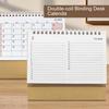 2025 Desk Calendar Small Stand Up Double-Coil Binding Monthly Calendar Daily Planner Event