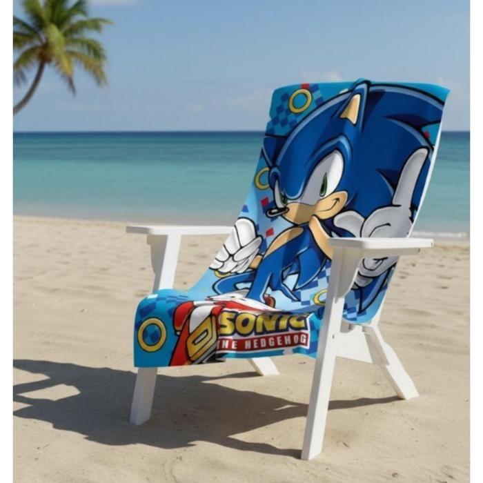 Drap de Plage Sonic 70 x 140 cm - Couleur:Bleu Taille:Taille Unique - Bleu